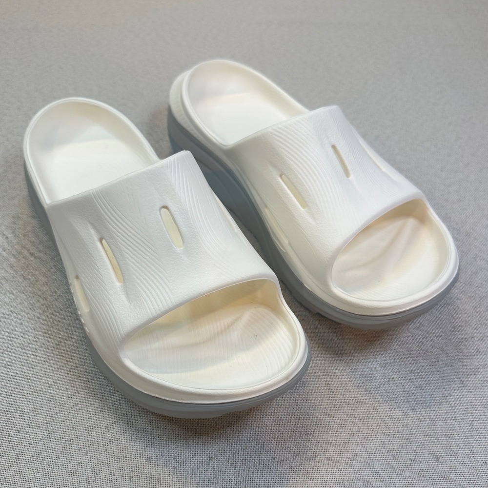 Hoka Ora Recovery Slide 3 Men 9 Women 11 White Grey EVA Foam Comfort Sandal Y2K